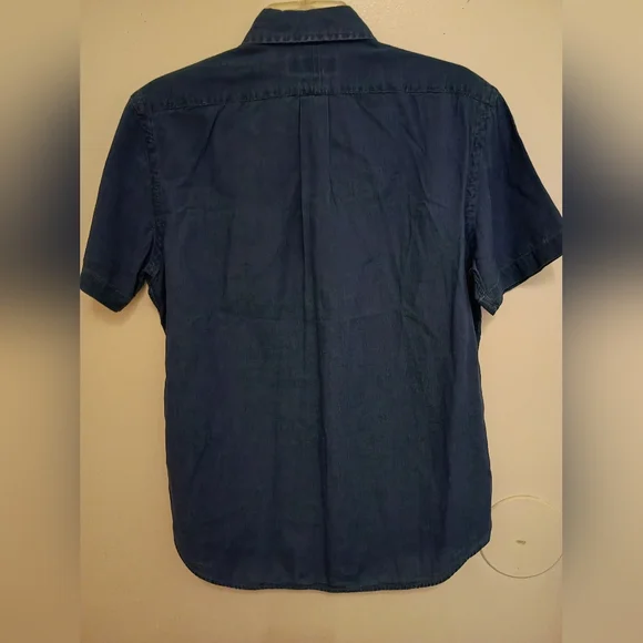 Ralph Lauren Mens Indigo Oxford  Casual Button Down Shirt Sz M - Picture 3 of 7